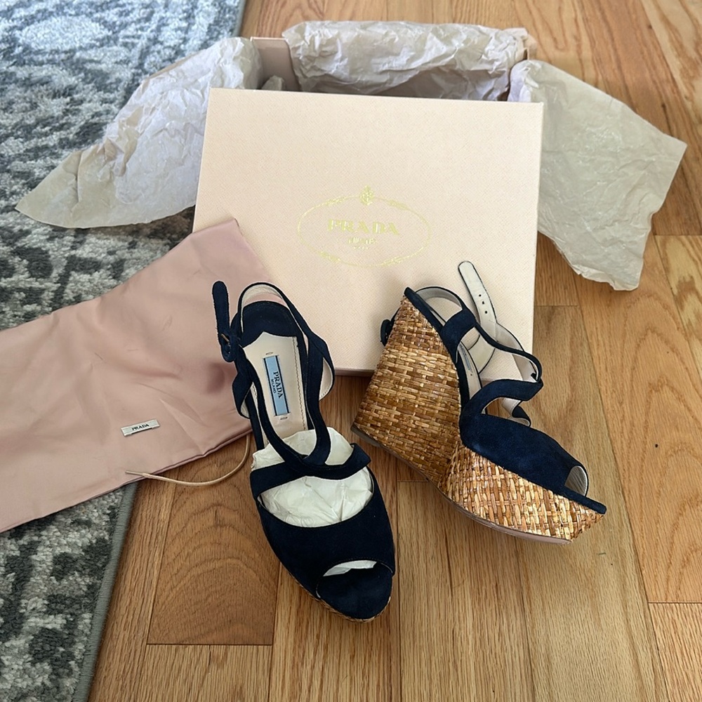 Authentic Prada Wedges Size 39